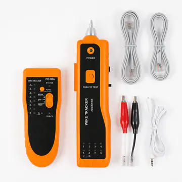 Probador y localizador de cables de red KG-NT-WT-100 — funciones y componentes compatibles