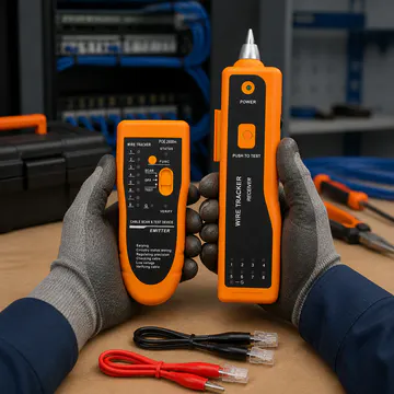 Probador y localizador de cables de red KG-NT-WT-100 — ergonomía y control durante el uso
