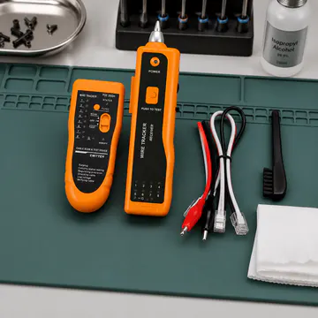 Probador y localizador de cables de red KG-NT-WT-100 — mantenimiento preventivo y almacenamiento
