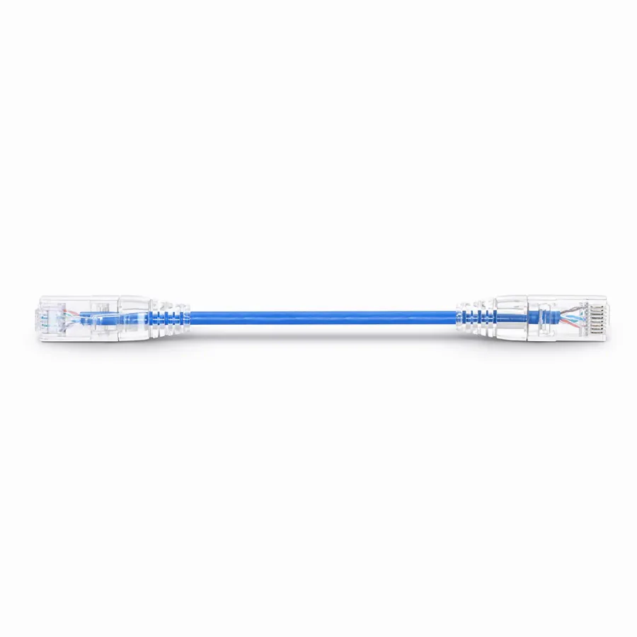 Cable de Parcheo Patch Cord Slim RJ45 CAT6A 10GbE UTP 0.1 Metros (10 cm)