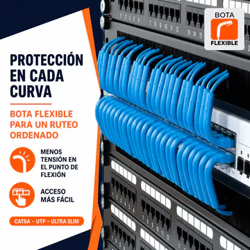 Mini Patch Cord Cat6A Ultra Slim UTP 10GbE, 5 m