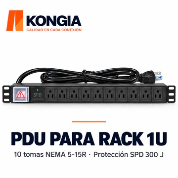 KG-PDU-10US-15A-1U-SPD — PDU US SPD 300 J · 10 TOMAS