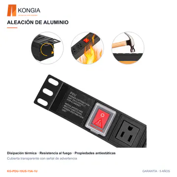 KG-PDU-10US-15A-1U — ALEACIÓN DE ALUMINIO