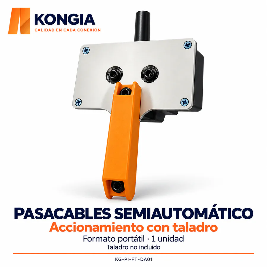Pasacables semiautomático para taladro
