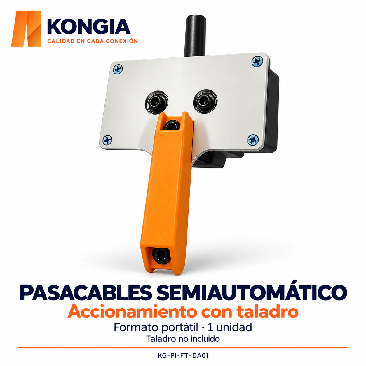 Pasacables semiautomático para taladro