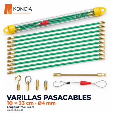 KONGIA KG-PI-FT-R4-33 — Kit de 10 varillas de 33 cm