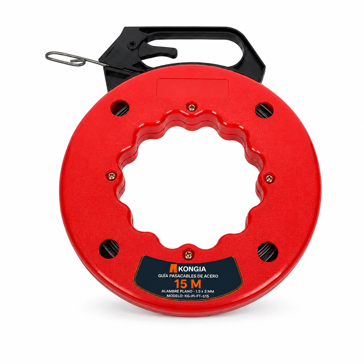 Guía Pasacables de Acero Plano 1.5 × 3 mm, 15 m