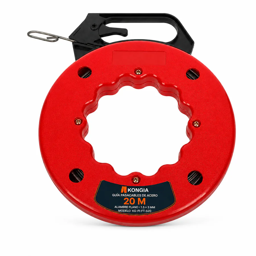 Guía Pasacables de Acero Plano 1.5 × 3 mm, 20 m