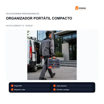 Aplicaciones profesionales — Organizador Portátil Compacto de 15 Compartimentos — KG-PO-COMPACT-15