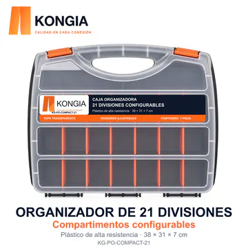 Organizador de 21 divisiones — Compartimentos configurables