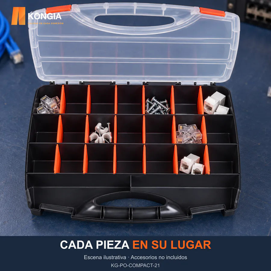 Escenarios de uso - Caja Organizadora con 21 Divisiones Fabricada en Plástico de Alta Resistencia de 38x31x7 cm