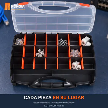 CADA PIEZA EN SU LUGAR — Escena ilustrativa · Accesorios no incluidos