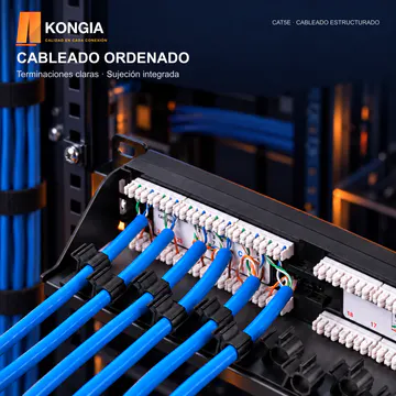 KONGIA · KG-PP-C5E-U24-1U KIT · CABLEADO ORDENADO