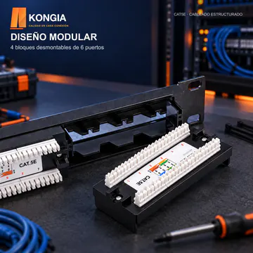 KONGIA · KG-PP-C5E-U24-1U KIT · DISEÑO MODULAR