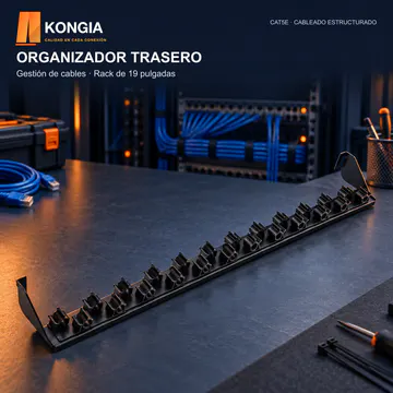 KONGIA · KG-PP-C5E-U24-1U KIT · ORGANIZADOR TRASERO