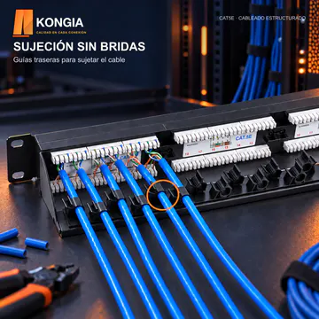 KONGIA · KG-PP-C5E-U24-1U KIT · SUJECIÓN SIN BRIDAS