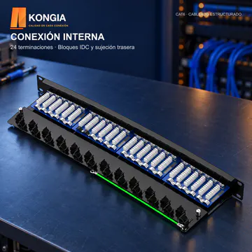 KONGIA · KG-PP-C6-S24-1U KIT · CONEXIÓN INTERNA