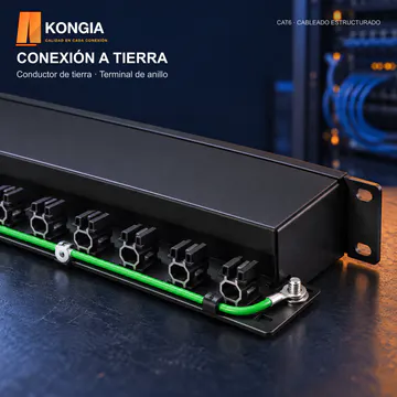 KONGIA · KG-PP-C6-S24-1U KIT · CONEXIÓN A TIERRA