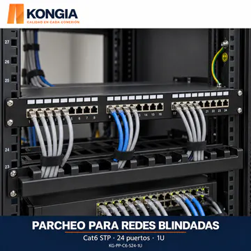 PARCHEO PARA REDES BLINDADAS — KG-PP-C6-S24-1U KIT
