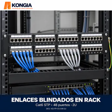 ENLACES BLINDADOS EN RACK — KG-PP-C6-S48-2U KIT