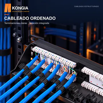 KONGIA · KG-PP-C6-U24-1U KIT · CABLEADO ORDENADO