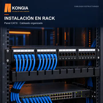 KONGIA · KG-PP-C6-U24-1U KIT · INSTALACIÓN EN RACK