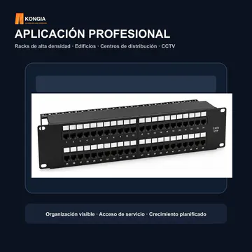 Escenario de aplicación — Panel de Parcheo Cat6 UTP de 48 Puertos, 2U, IDC 110/Krone — KG-PP-C6-U48-2U