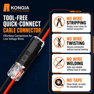 Stripping-Free Inline Quick Wire Connector D1, 1 Circuit, 300 V, 10 A, 100 Pieces