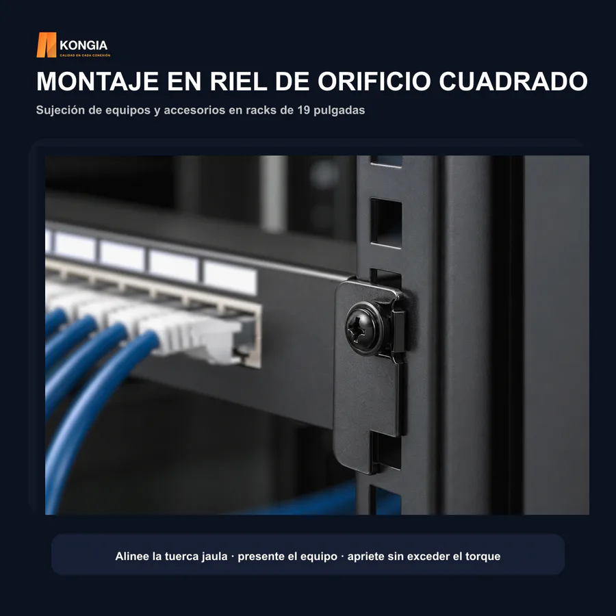 Escenarios de uso - Kit de Tornillos, Arandelas y Tuercas Jaula M6 para Rack, 100 Juegos