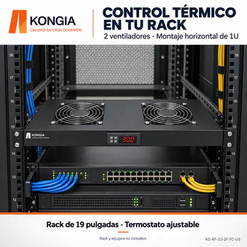 KG-RF-1U-2F-TC-US · Instalación horizontal en rack de 19 pulgadas