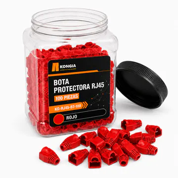 Bota Plástica para Protección de Plug RJ45, Bote 100 Piezas, Color