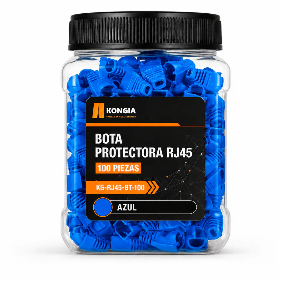 Bota Plástica para Protección de Plug RJ45, Bote 100 Piezas, Color