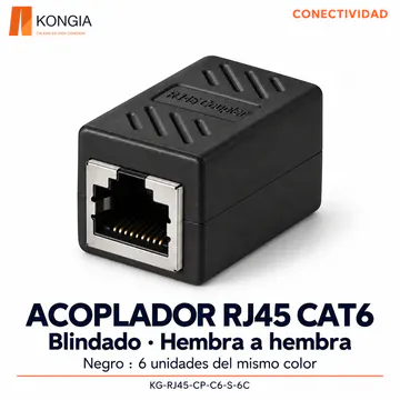 KG-RJ45-CP-C6-S-6C — Negro