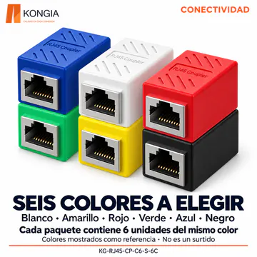 KG-RJ45-CP-C6-S-6C — Seis colores disponibles