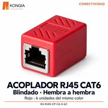 KG-RJ45-CP-C6-S-6C — Rojo