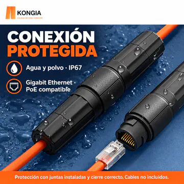 KG-RJ45-CP-C6-U-IP67-WH — Protección y sellado