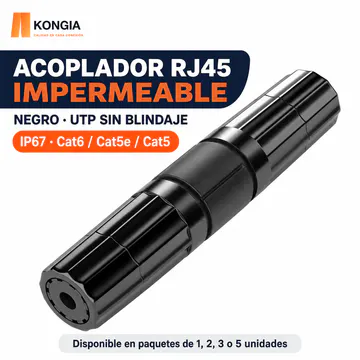 KG-RJ45-CP-C6-U-IP67-BK — Negro — vista principal