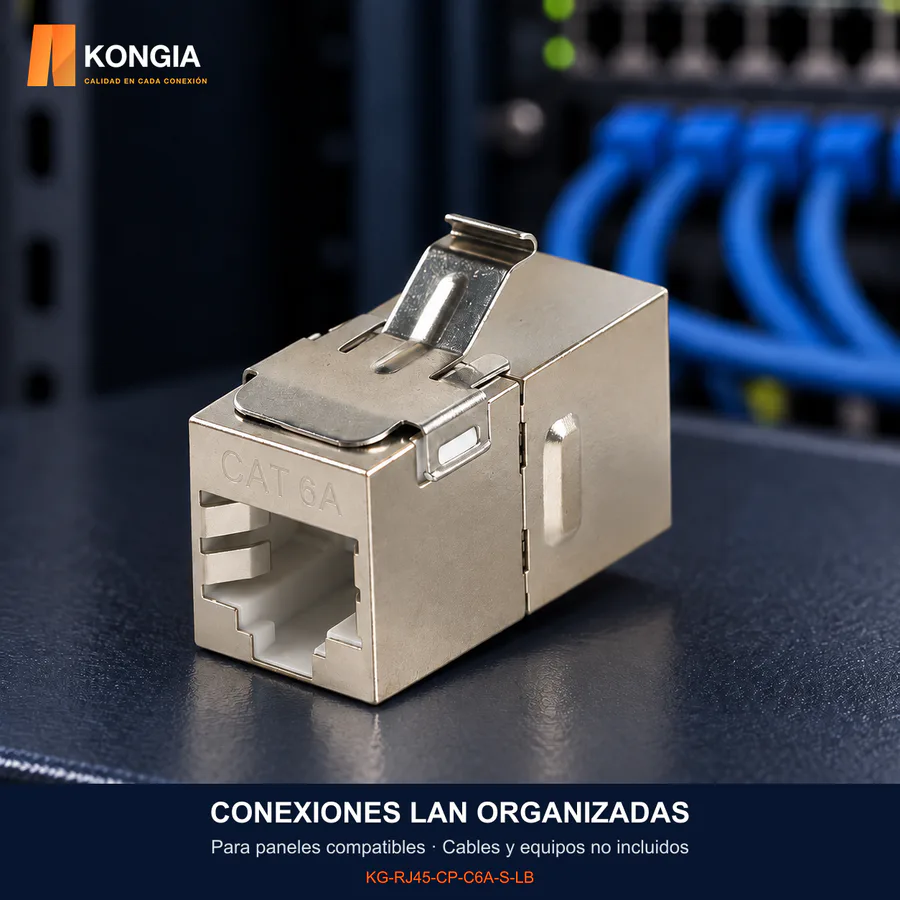 Escenarios de uso - Acoplador Keystone RJ45 Cat6A Blindado de Cuerpo Largo, Carcasa de Cobre — 1 Pieza