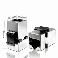 KG-RJ45-CP-C6A-S-PC — Cat6A · Dimensiones 30 × 16,1 × 14,6 mm