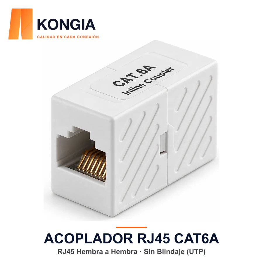 Escenarios de uso - Acoplador RJ45 Cat6A Sin Blindaje UTP, Hembra a Hembra