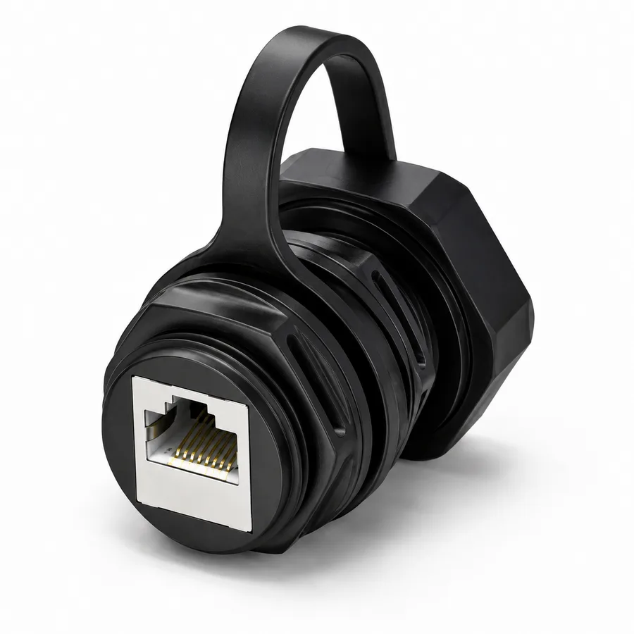 Acoplador Industrial RJ45 CAT6 Blindado IP67