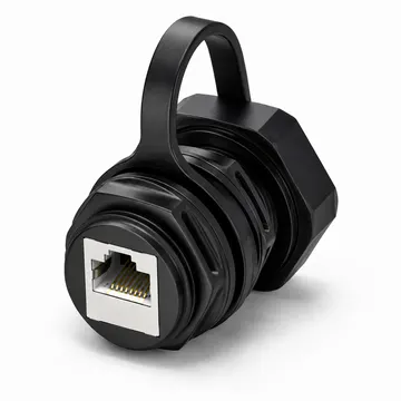 Acoplador Industrial RJ45 CAT6 Blindado IP67 - Vista 1