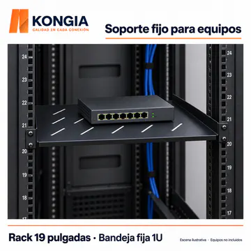 KONGIA Aplicación ilustrativa en rack de 19 pulgadas