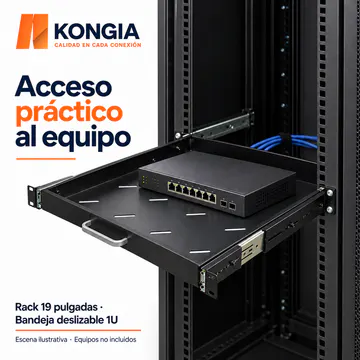 KONGIA Aplicación ilustrativa en rack de 19 pulgadas