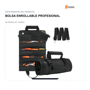 Vista general del producto — Bolsa Enrollable Profesional de 5 Compartimentos — KG-TB-ROLL-05