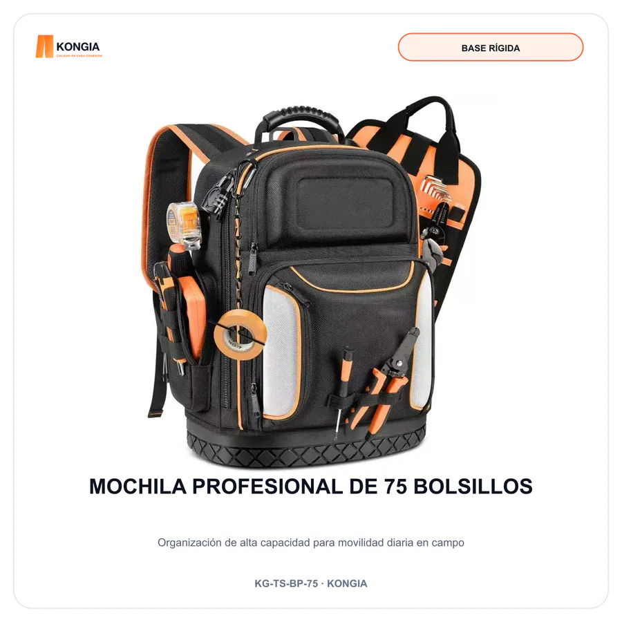 Mochila Profesional para Herramientas de 75 Bolsillos