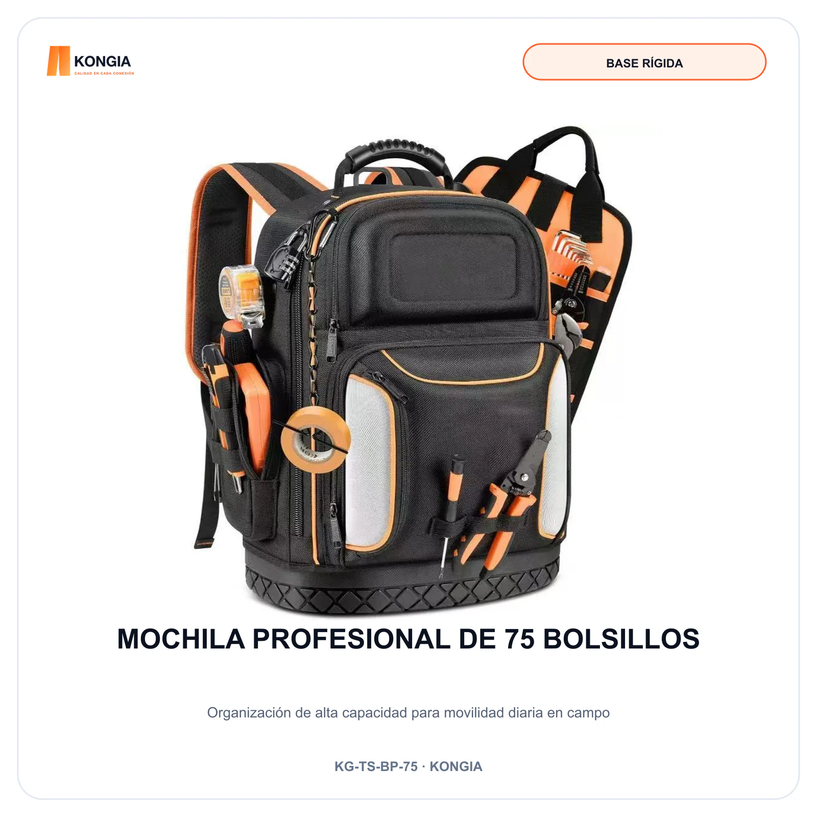 Mochila Profesional para Herramientas de 75 Bolsillos