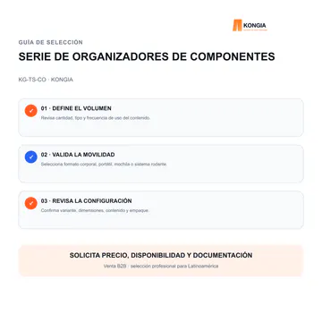 Guía de selección — Serie Profesional de Organizadores de Componentes — KG-TS-CO