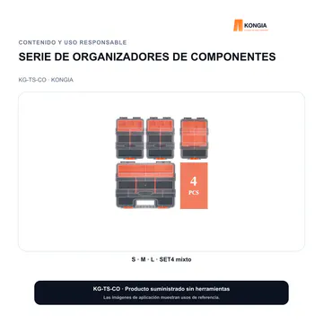 Contenido y uso responsable — Serie Profesional de Organizadores de Componentes — KG-TS-CO