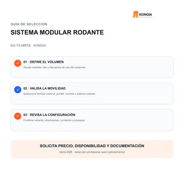 Guía de selección — Sistema Modular Rodante de Cajas para Herramientas — KG-TS-MRTB